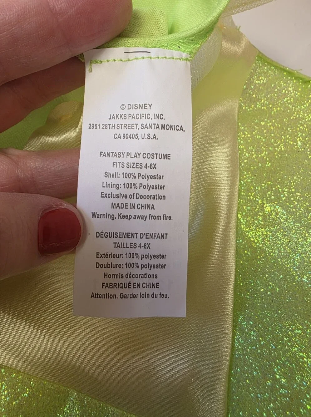 Disney Princess Tiana Dress Costume Girls 4-6X